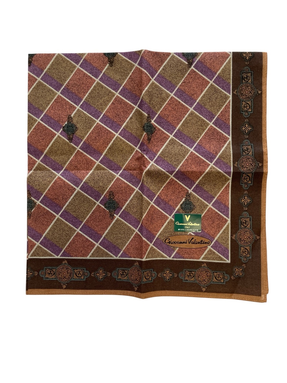 Giovanni Valentino Italy Vintage Cotton Handkerchief - Picture 6 of 9